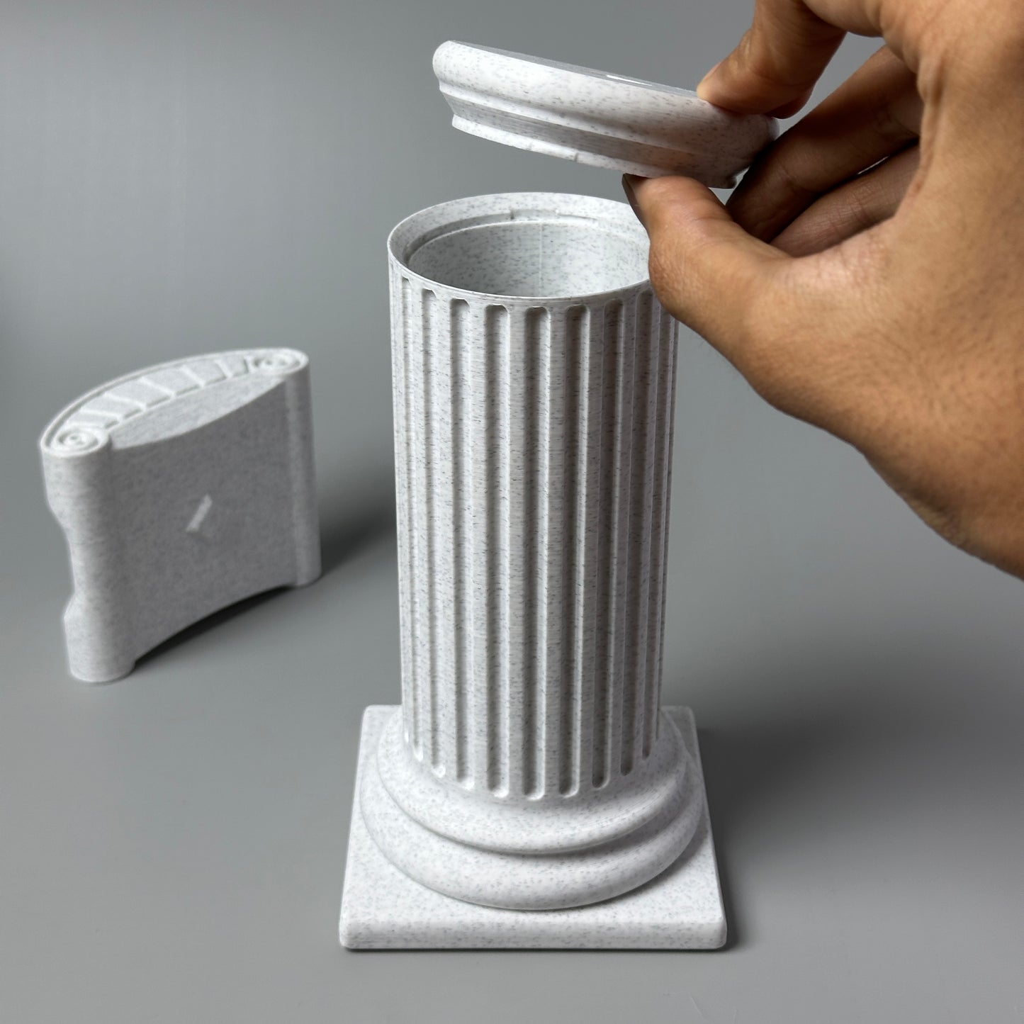 Music pillar headphone holder