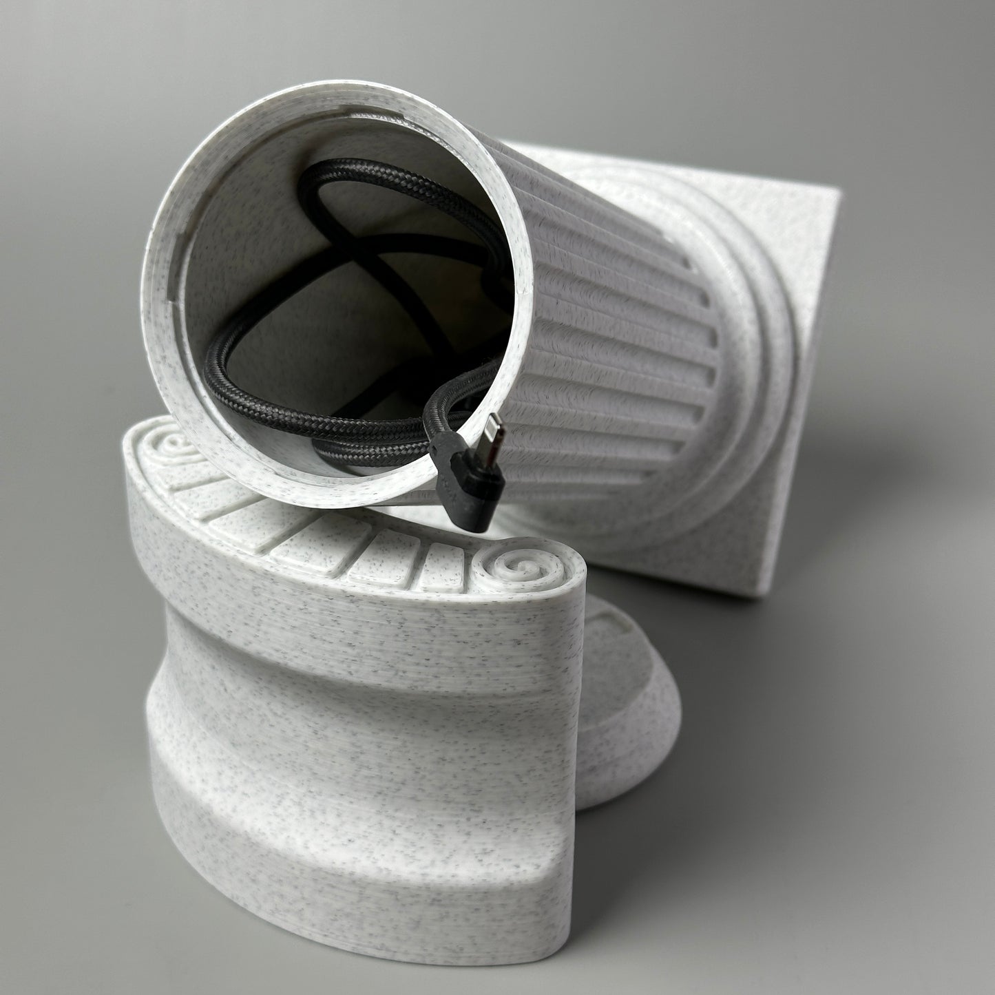 Music pillar headphone holder