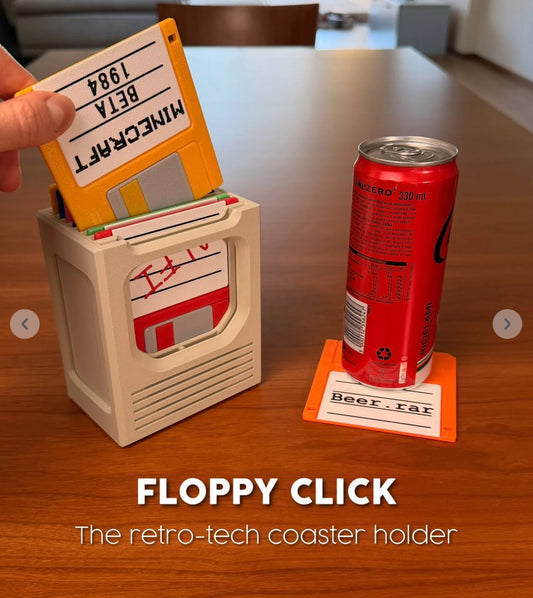 Floppy Click Coaster Holder Set