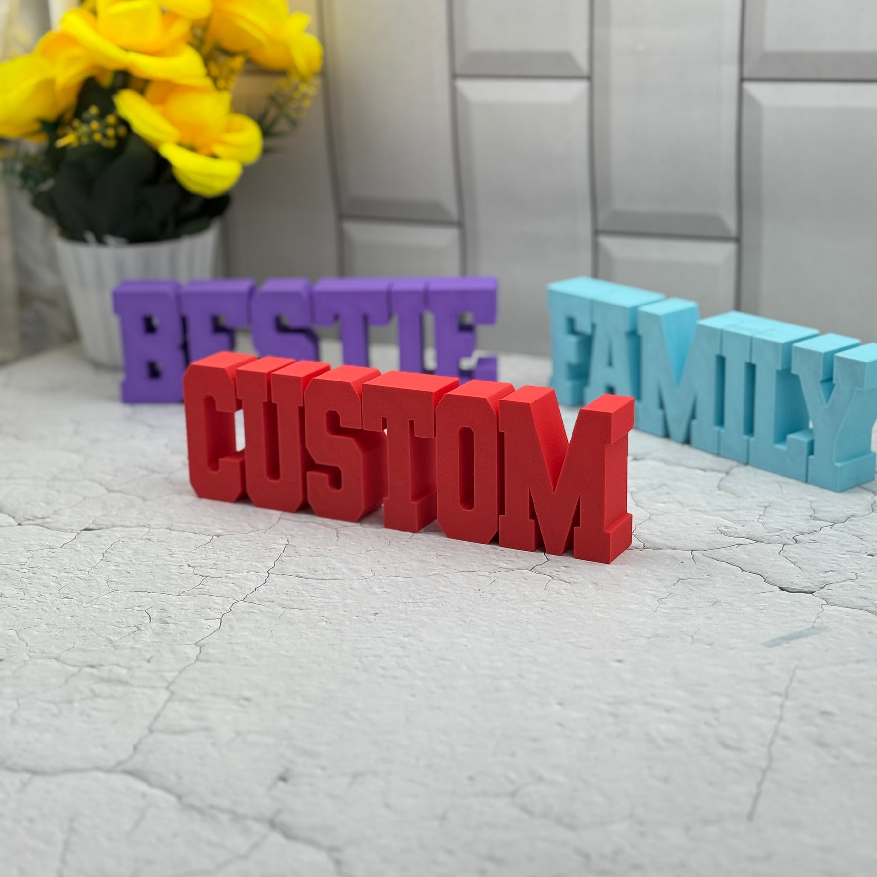 Personalized 3D Name & Word Plate