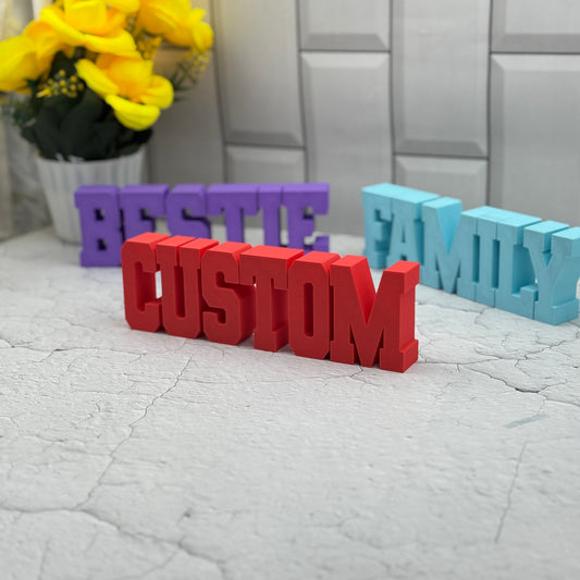 Personalized 3D Name & Word Plate